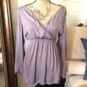 UO Lilac Long Sleeve Romper